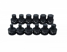 Набор ударных головок 1/2" 12 пр. HEX 8-19 мм, L= 38.1 mm