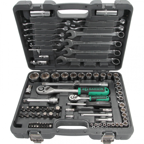Набор ручных инструментов 1/4" и 1/2" 6 гр. 89 предметов Garwin