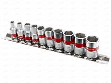 Набор головок 1/4", 6-гр. 10шт 4-13мм