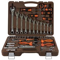 Универсальный набор инструмента, торцевые головки 1/4", 1/2"DR 4-32 мм, 55 предметов
