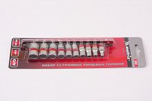 Набор головок 1/4", 12-гр. 10шт 4-13мм