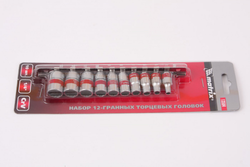 Набор головок 1/4", 12-гр. 10шт 4-13мм