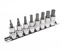 Набор головок торцевых с насадкой HEX 3/8" H3-H10, 8 предметов JTC /1 JTC-H308H