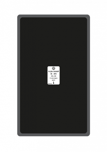 Пластырь P-451, корд 4 слоя,180х300мм (термо)