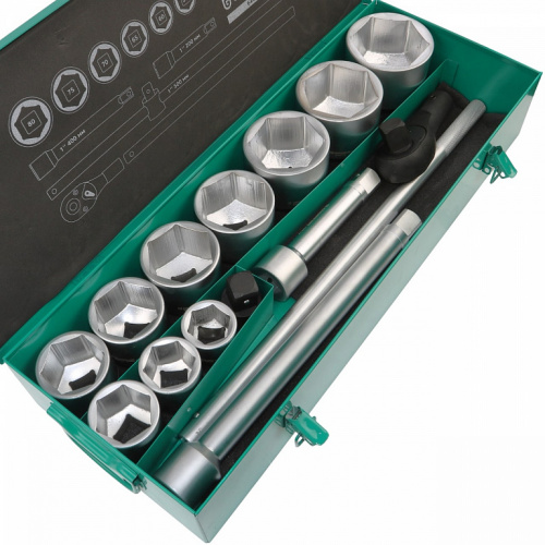 Набор торцевых головок 1", 6 гр., 14 пр., 36-80 мм GARWIN PRO 644040-6 фото 5
