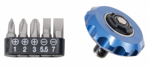 Отвертка трещоточная мини с битами 1/4", 6 пр.