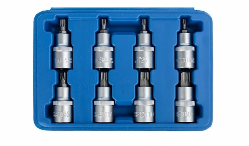 Набор головок со вставкой TORX с отверстием 1/2", длина 55 мм, 8 пр.