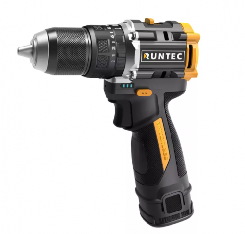 Дрель-шуруповерт ударная аккумуляторная RUNTEC PRO 13 мм, 16В, 2*2Ач, 50Нм RUNTEC
