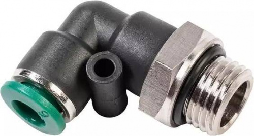 Уголок M1/4" цанга 6 мм, с уплотнением, пластм. корпус(B253/7)