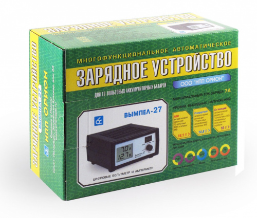 Зарядное устройство Вымпел-27 (автомат,0-7А, 14.1/14.8/16В, ЖК индикатор)
