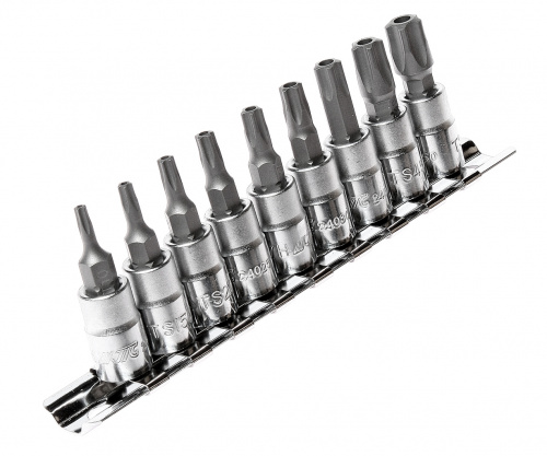 Набор бит 1/4" TORX 5-ти гранных 9 предметов JTC Набор бит 1/4" TORX 5-ти гранных 9 предметов JTC