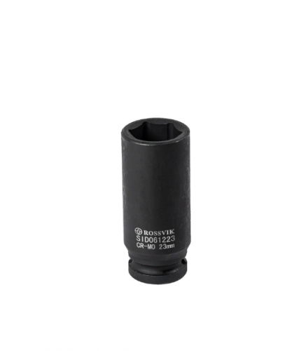 Головка торцевая ударная, глубокая ROSSVIK, 1/2", 23мм